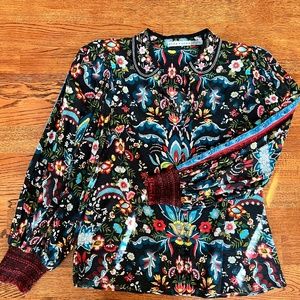 Alice + Olivia Floral Button Down Shirt